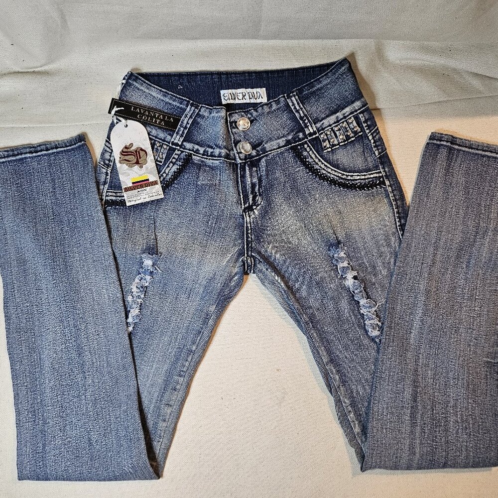 Silver Diva Women's Push Up Stretch Jeans - Size 11
